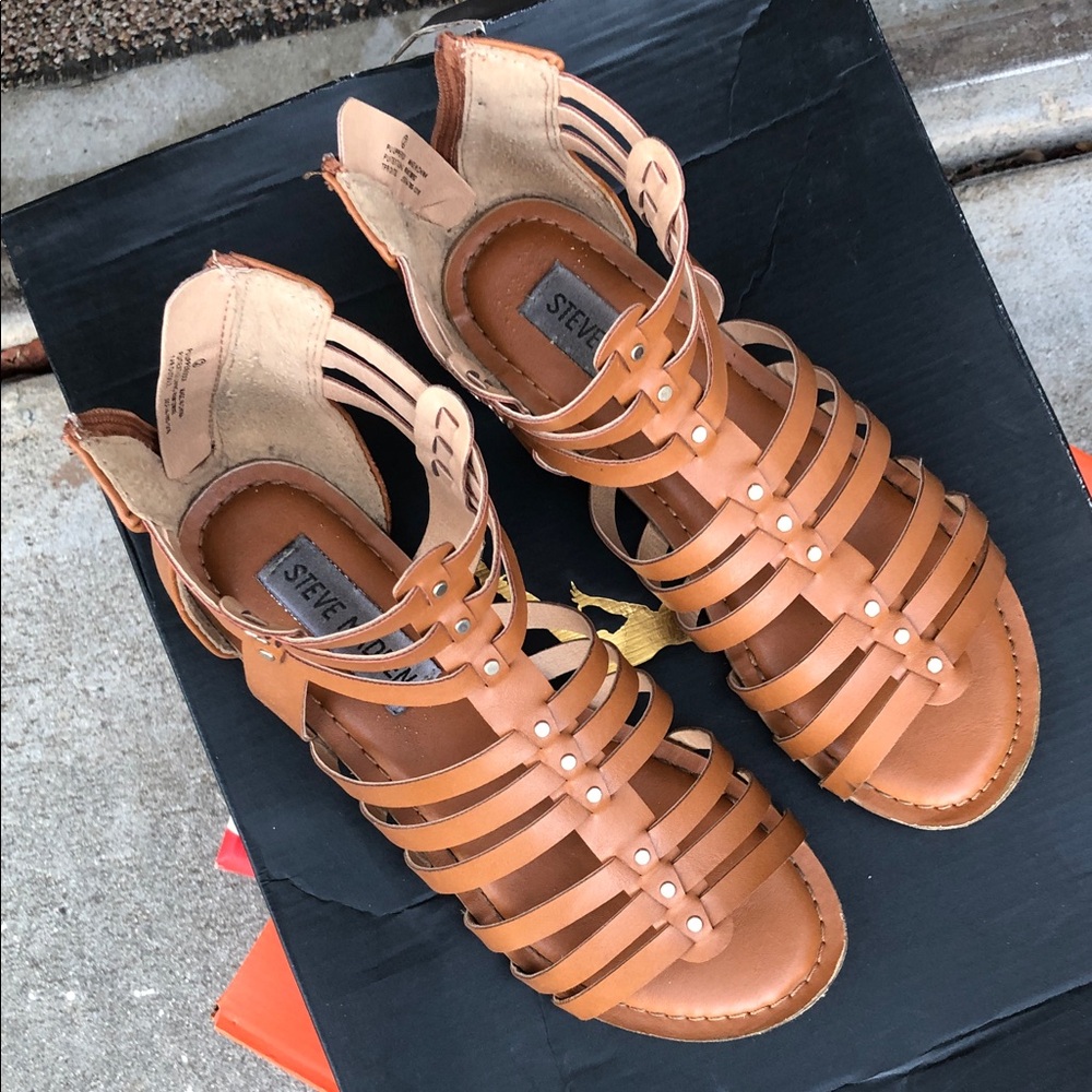 Steve Madden Tan Strappy Sandals